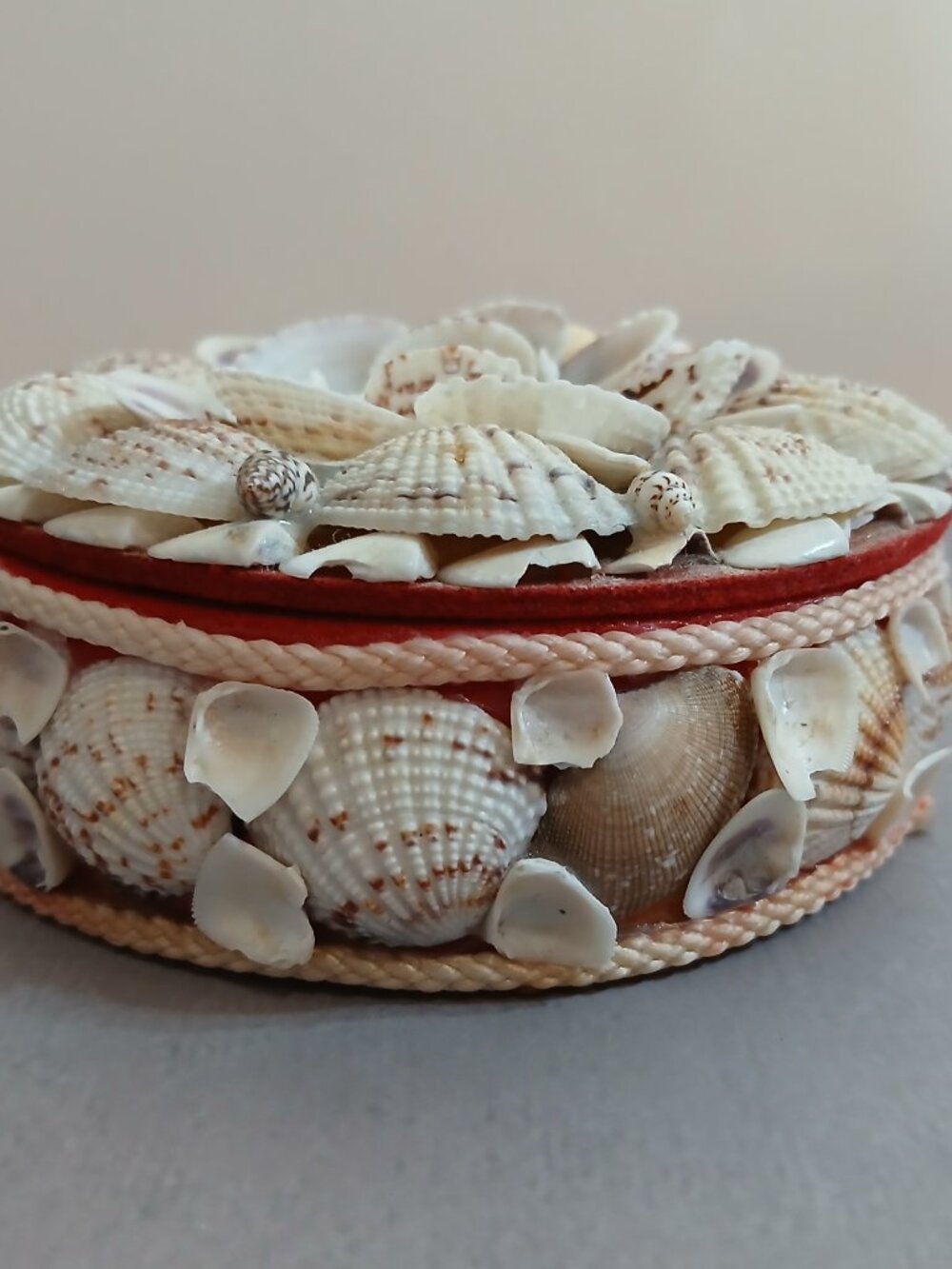 Two Vintage Handmade Seashell Decorated Trinket Boxes-Coastal-Nautical - Picture 6 of 10